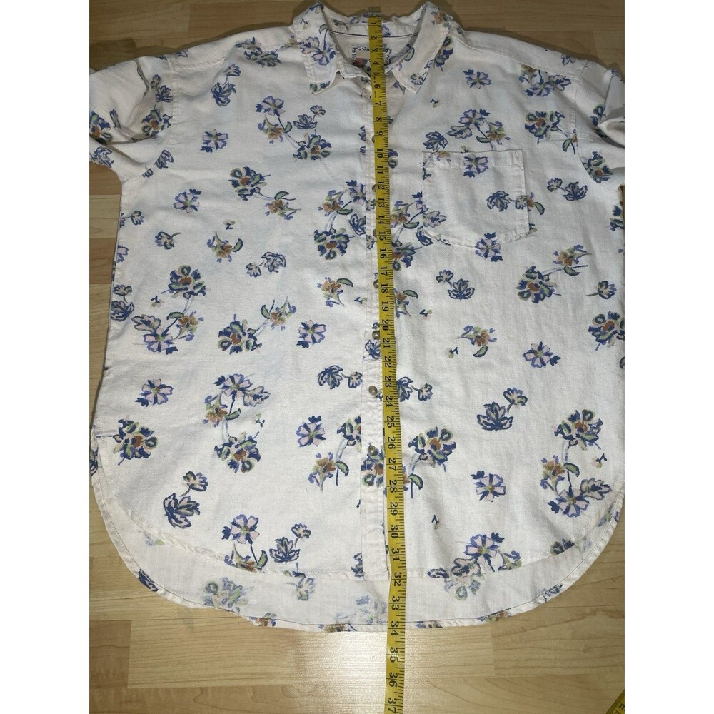 Pilcro Anthropologie Kailey Floral Tunic Button Down Size Large - Picture 10 of 13